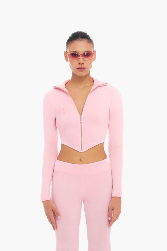 Pink Velvet Flare Set