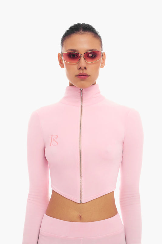 Pink Velvet Flare Set