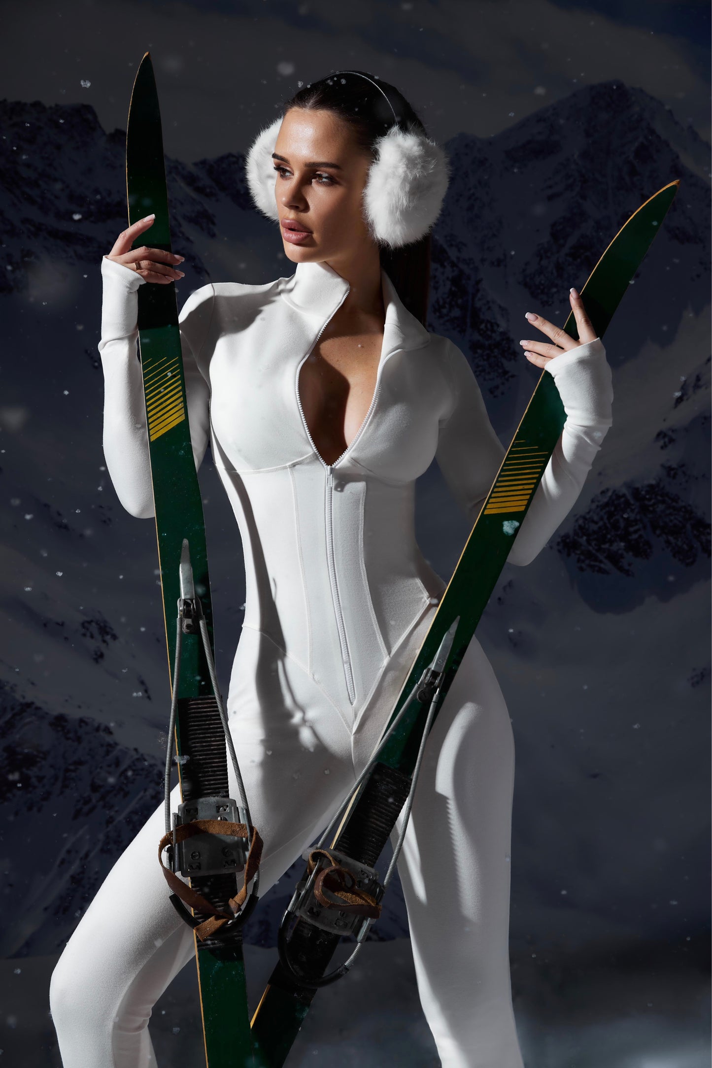 Бандажний комбінезон з  ефектом корсету White